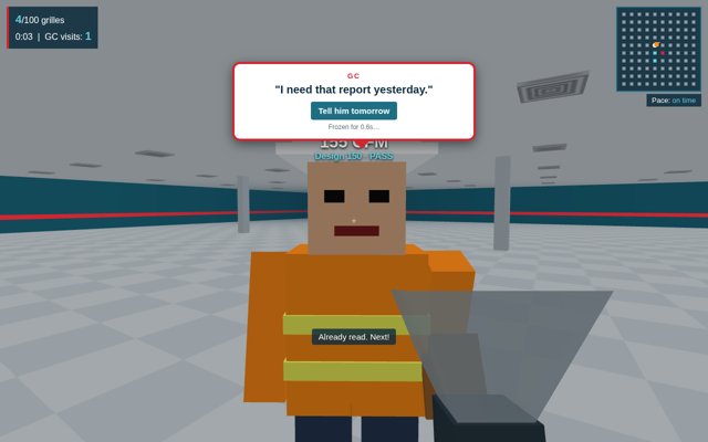 Grille Rush game screenshot